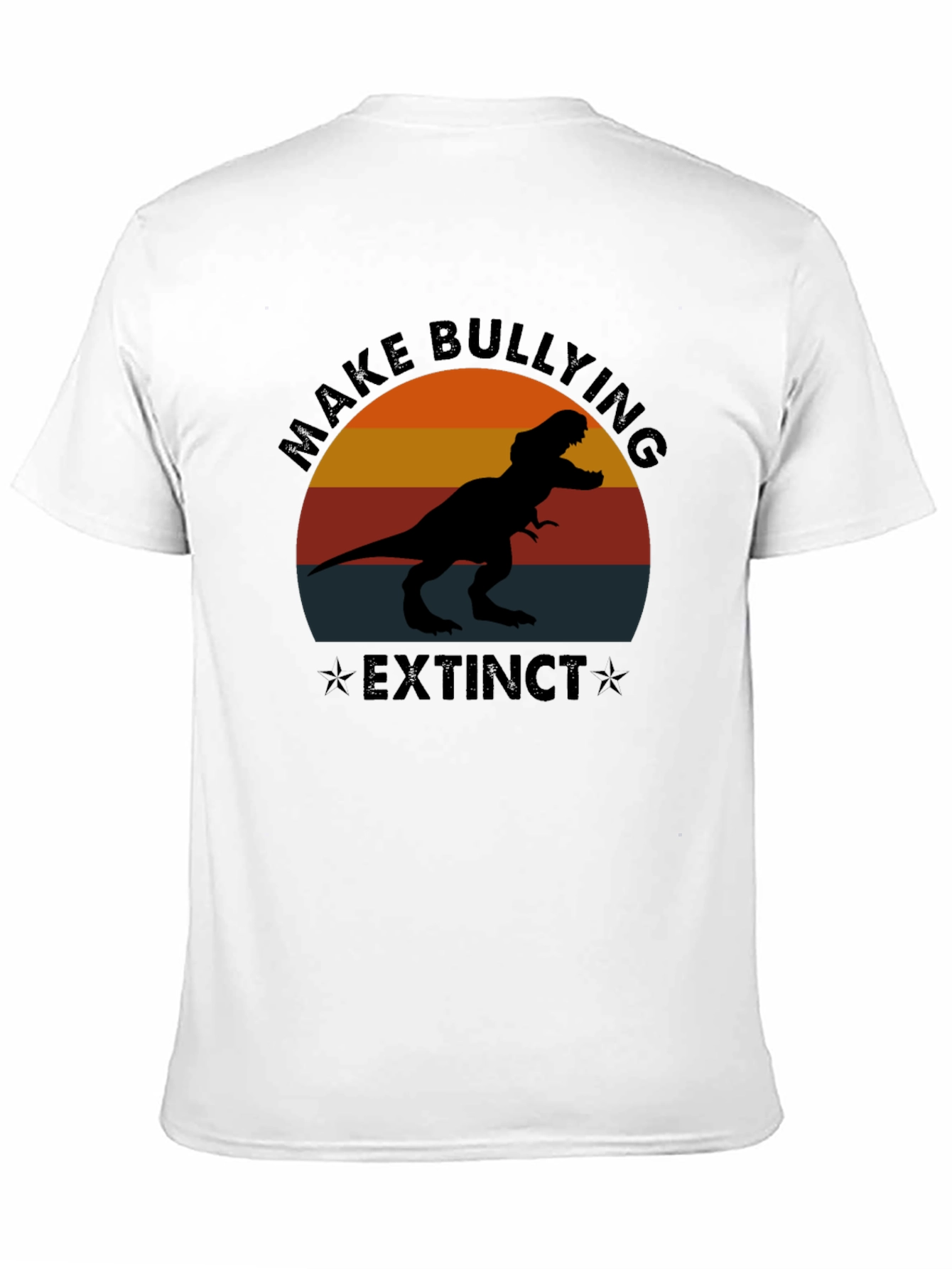 Camiseta Negra Make Bullying Extinct Dinosaurio