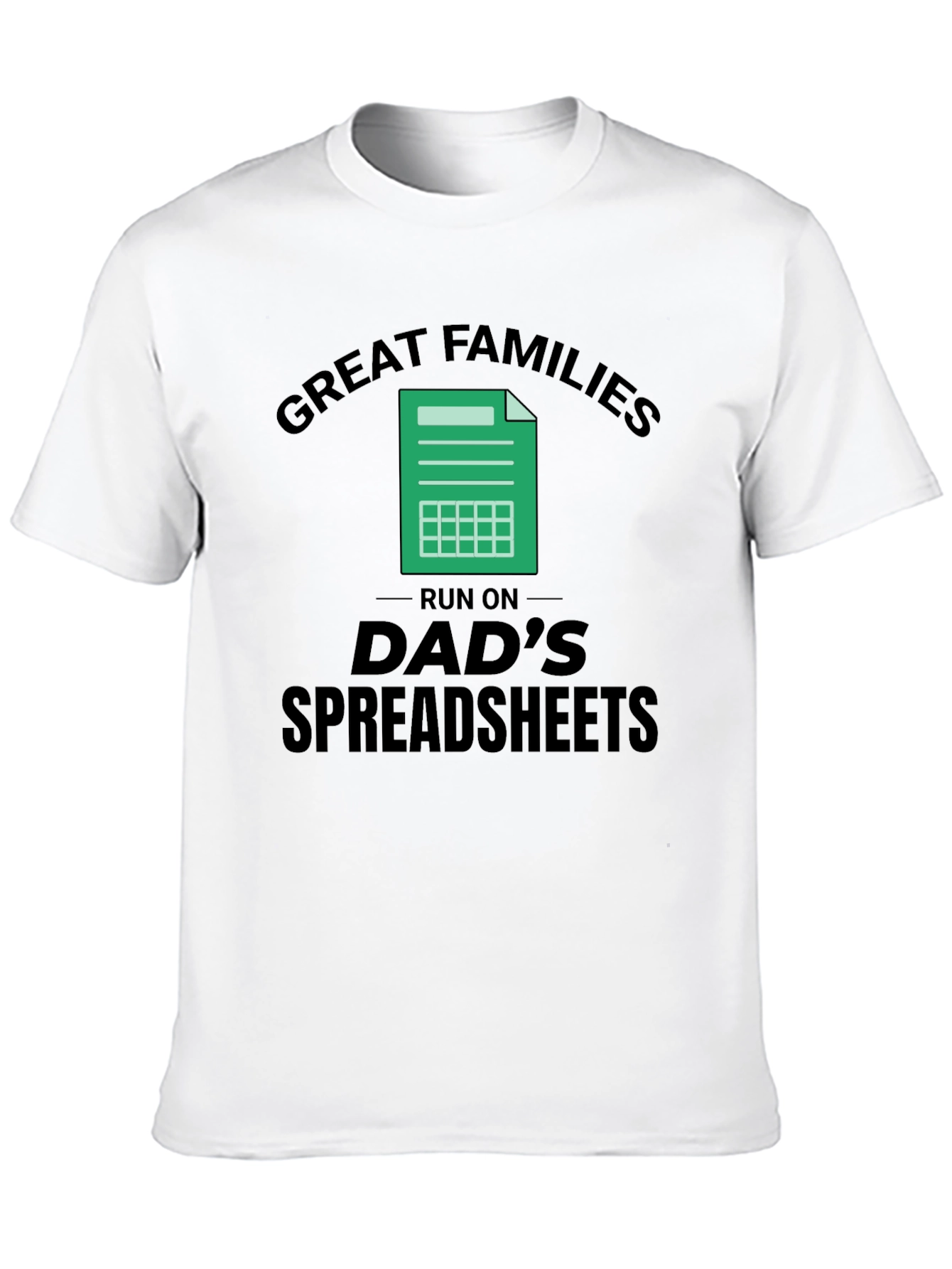 Camiseta Divertida: Grandes Familias Hojas de Cálculo del Papá