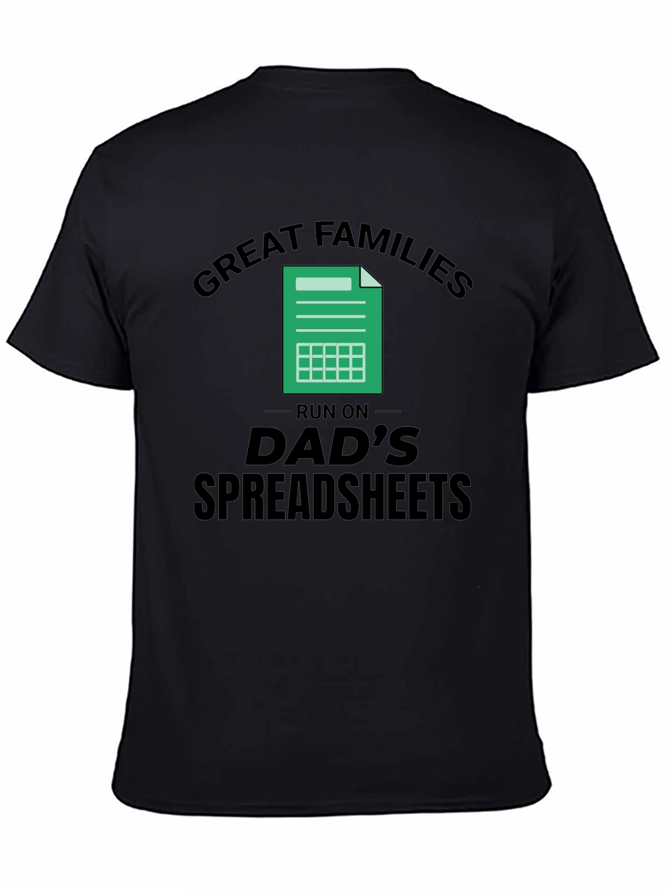Camiseta Divertida: Grandes Familias Hojas de Cálculo del Papá