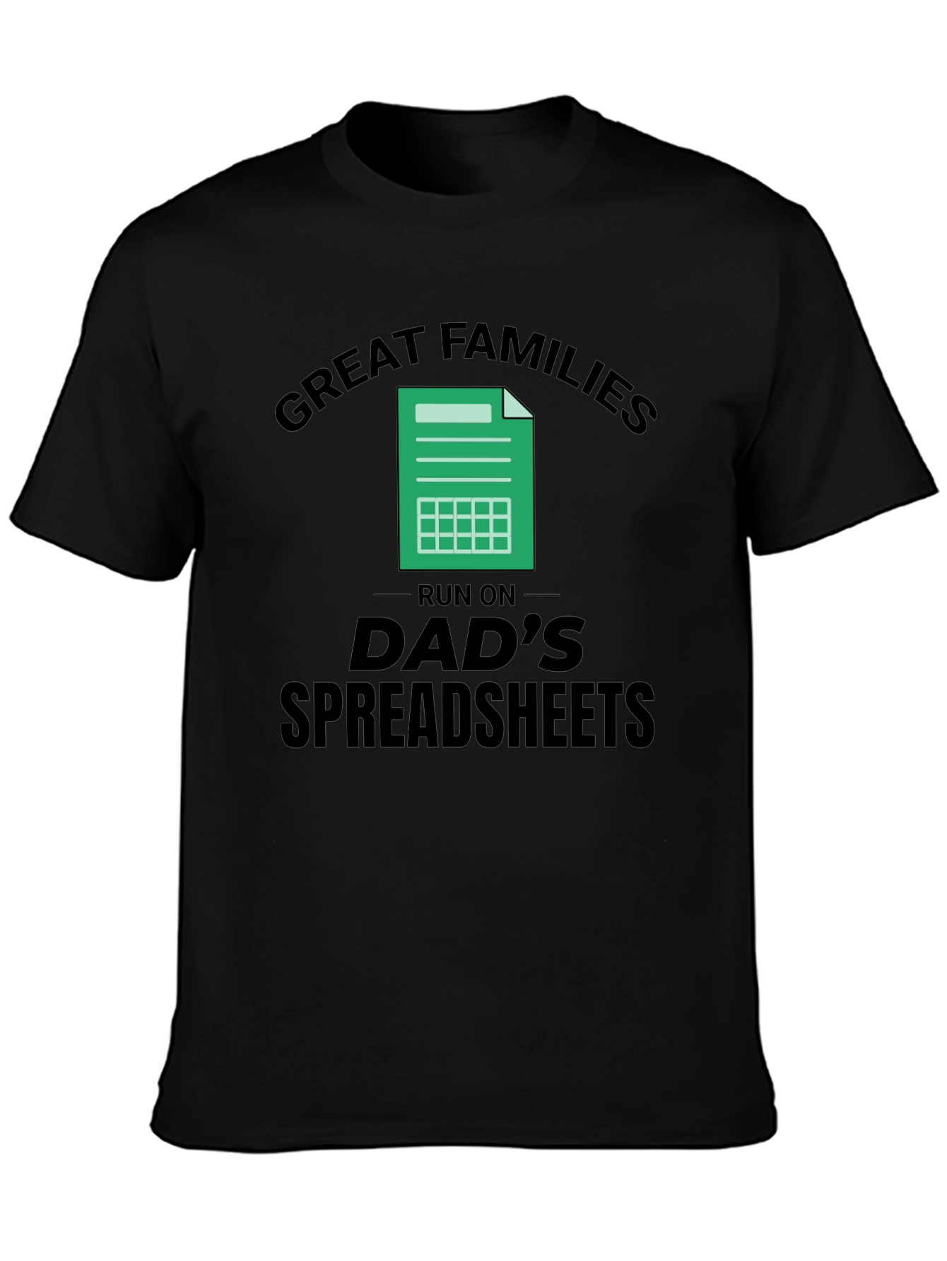 Camiseta Divertida: Grandes Familias Hojas de Cálculo del Papá