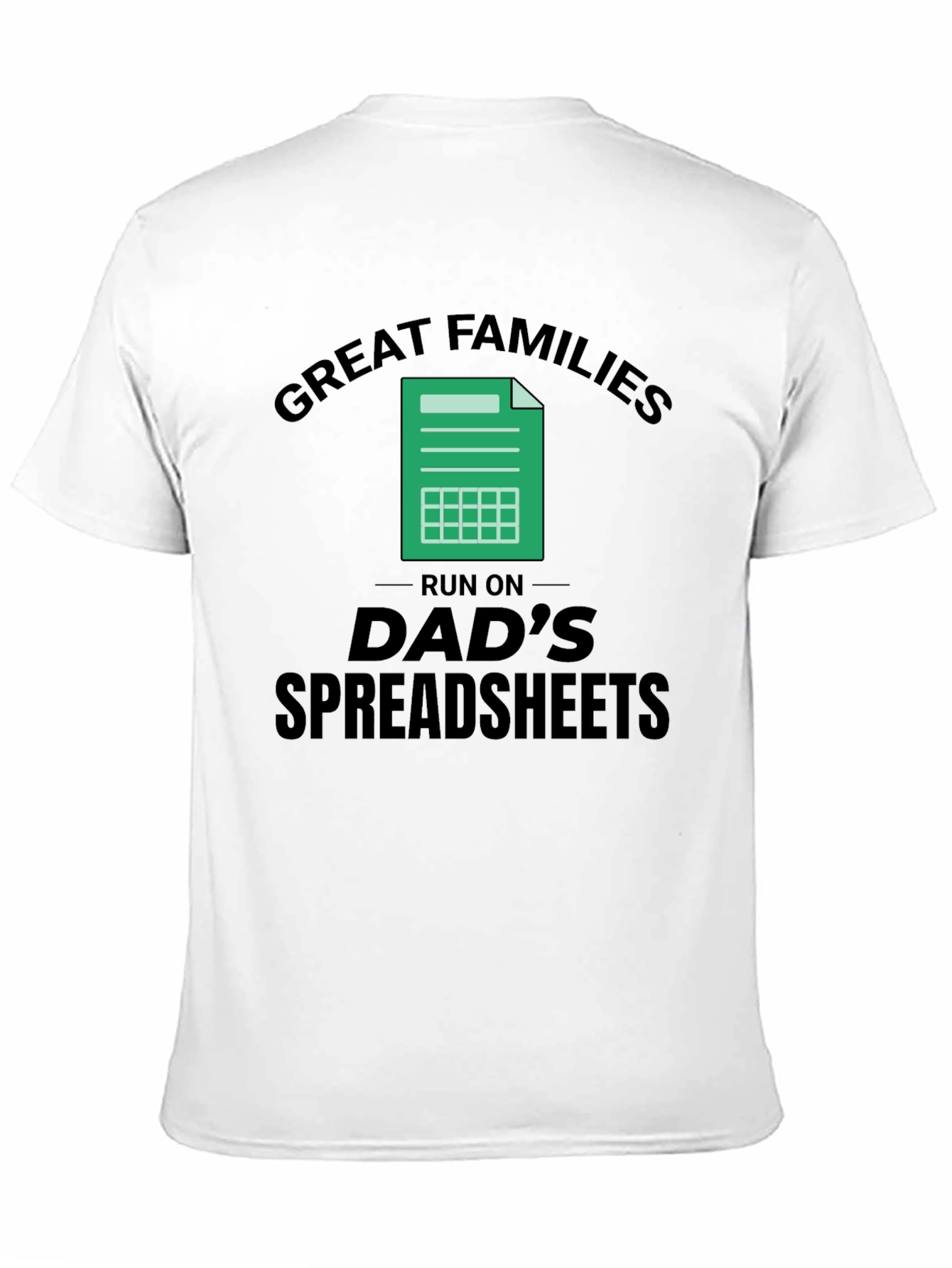 Camiseta Divertida: Grandes Familias Hojas de Cálculo del Papá
