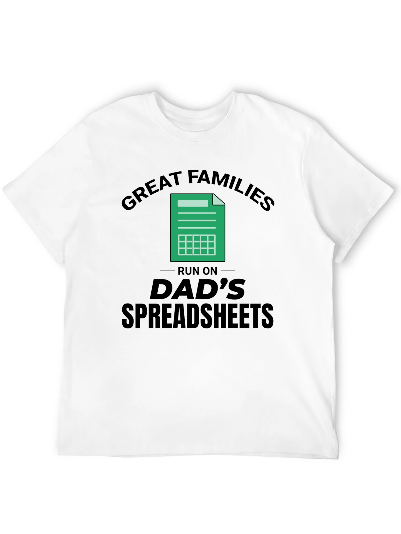 Camiseta Divertida: Grandes Familias Hojas de Cálculo del Papá