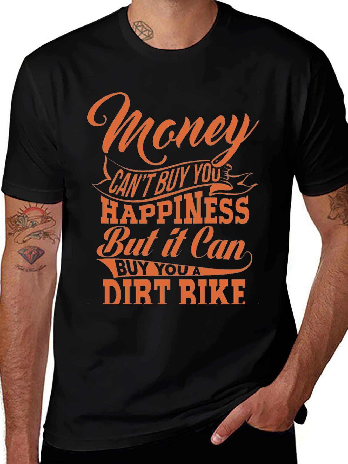 Camiseta Negra - Felicidad & Motos