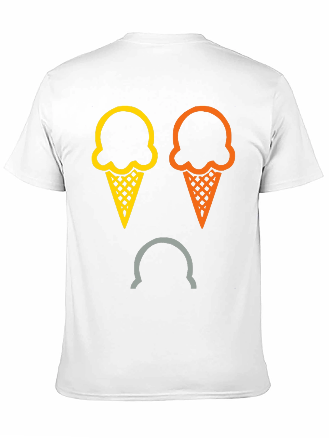 Camiseta Negra con Diseño de Helados Tristes
