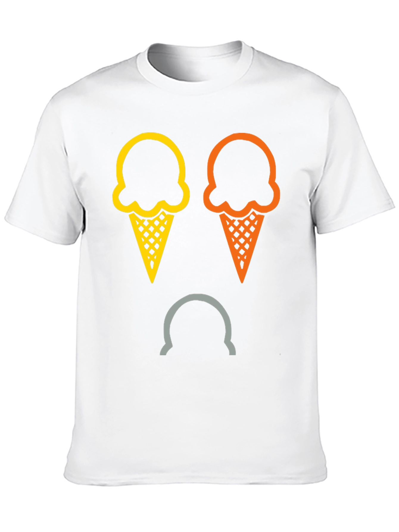 Camiseta Negra con Diseño de Helados Tristes