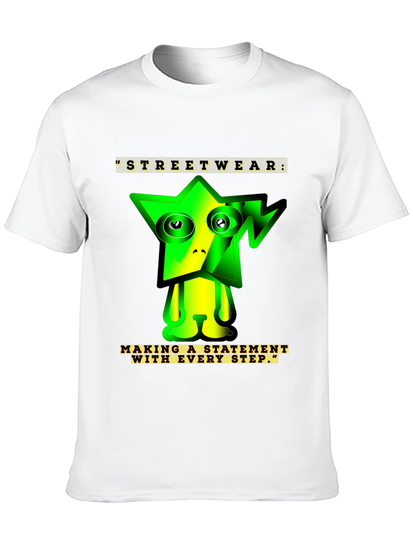 Camiseta Negra con Diseño Gráfico Abstracto