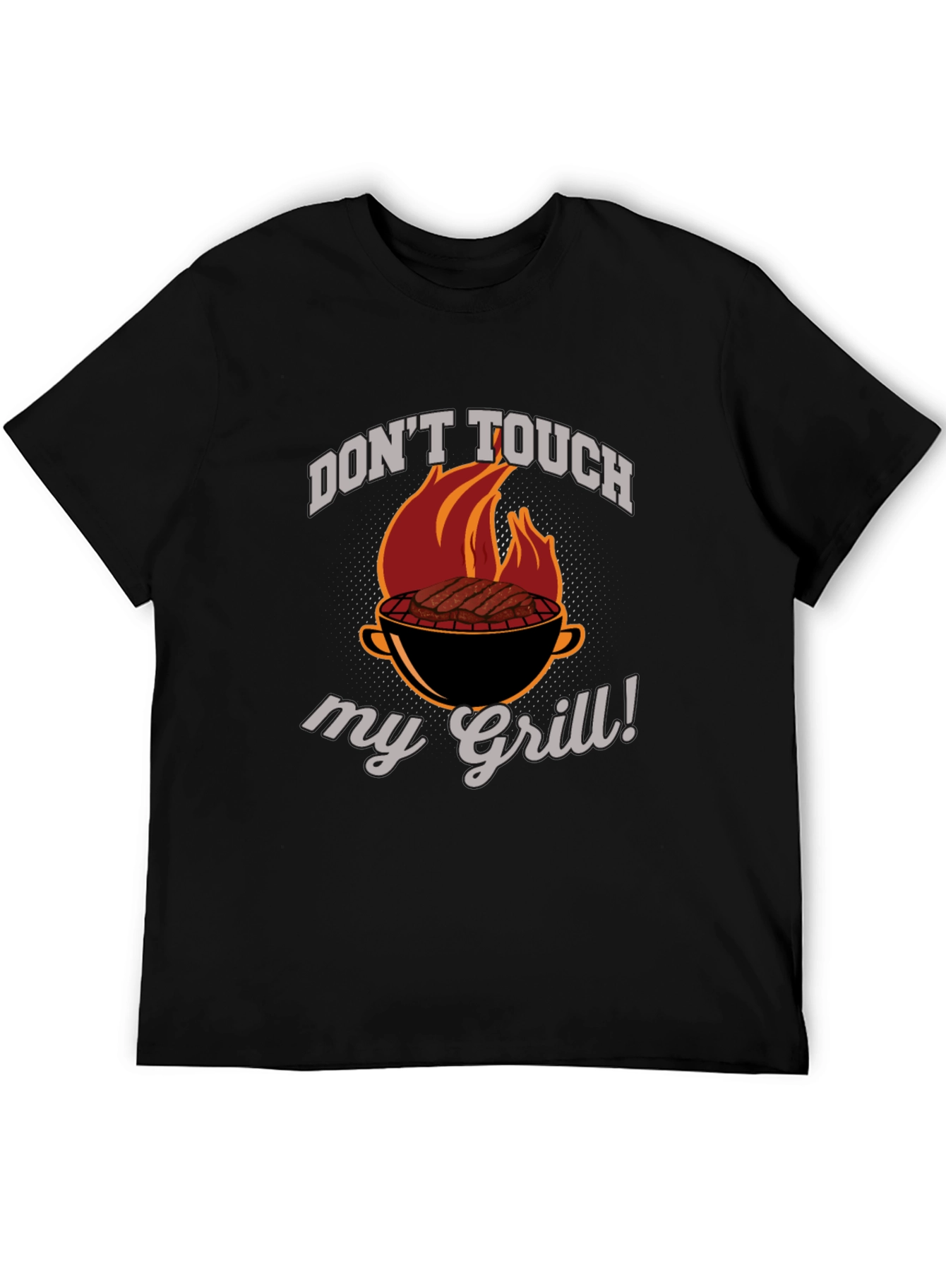 Camiseta Negra No Toques Mi Parrilla para Barbacoa