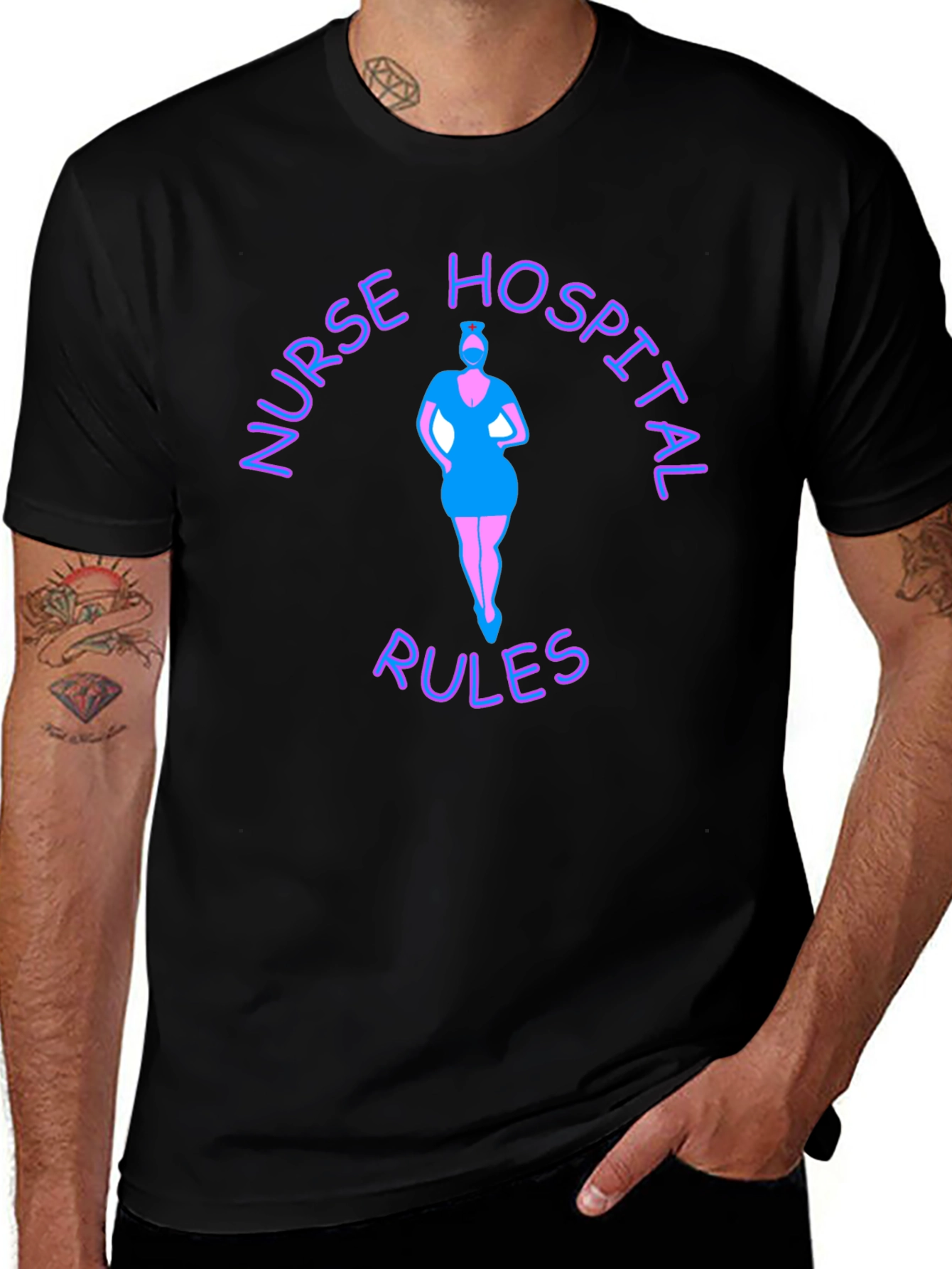 Camiseta Hombre Reglas del Hospital de Enfermeras