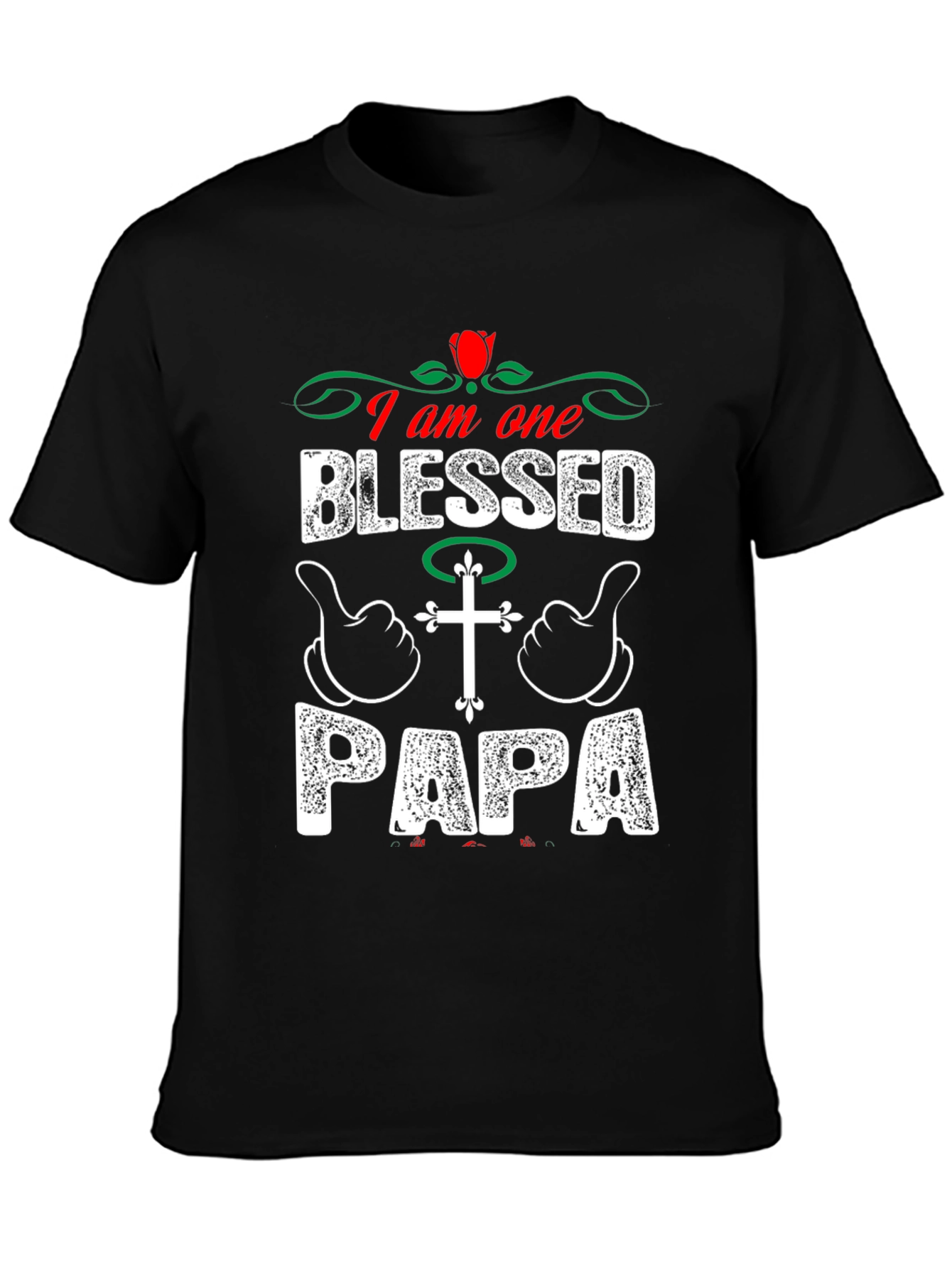 Camiseta Negra Bendecido Papá