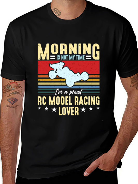 Camiseta Negra Morning is not my time RC Racing