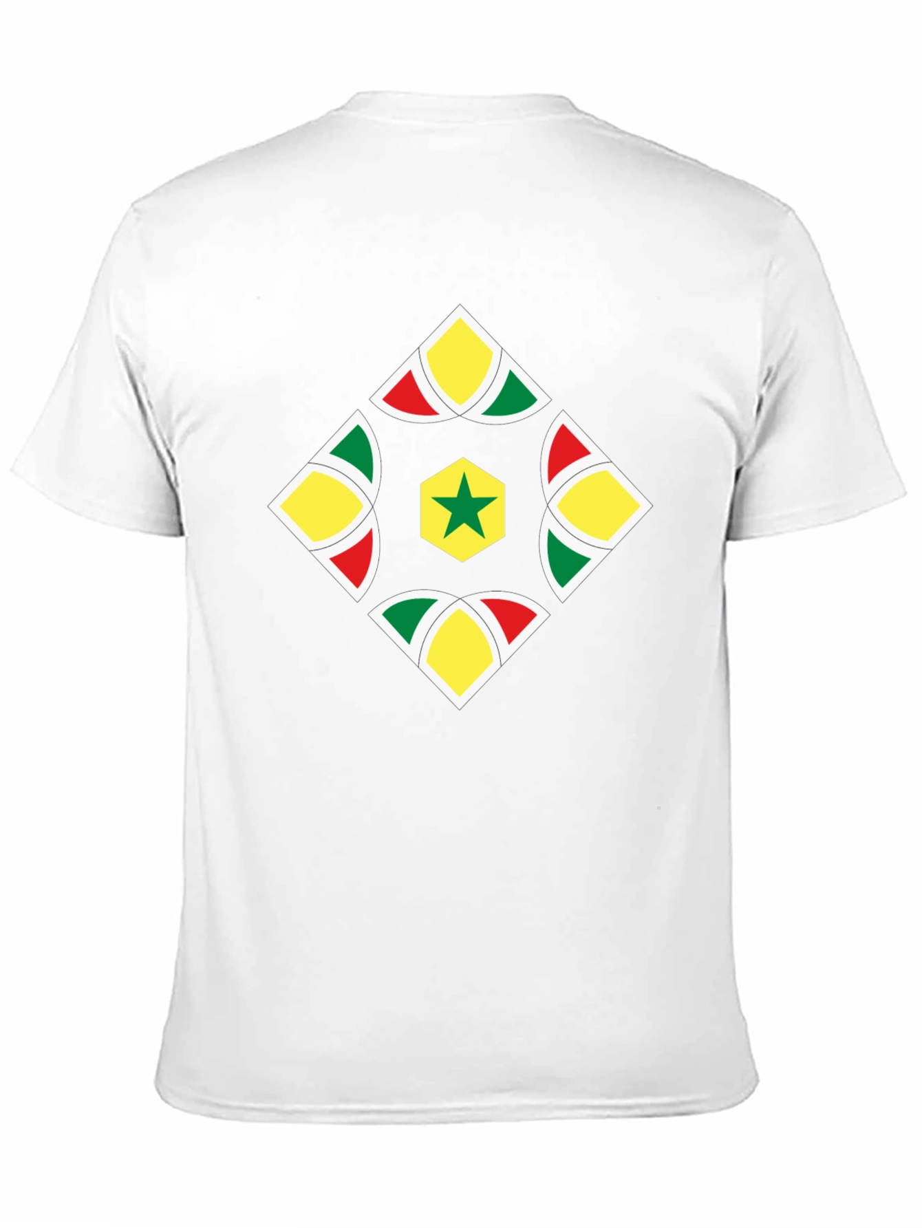 Camiseta Negra con Diseño Senegalés