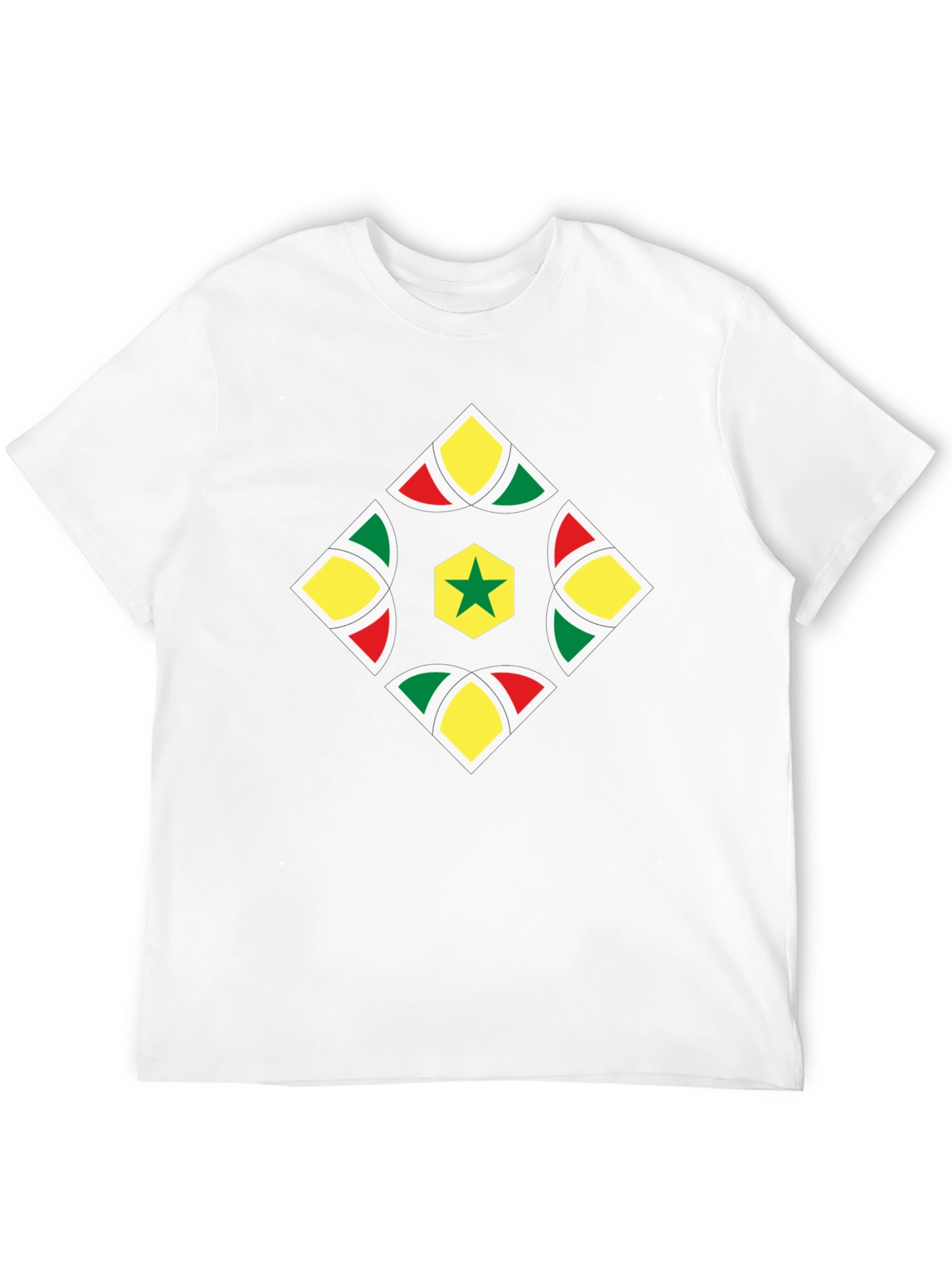 Camiseta Negra con Diseño Senegalés