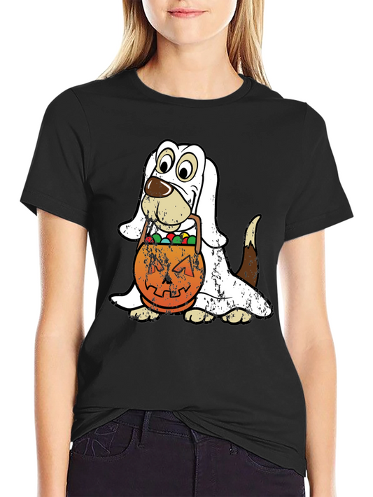Camiseta Halloween Perro Disfraz Fantasma