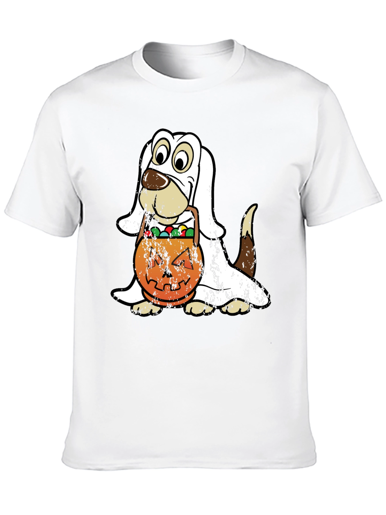 Camiseta Halloween Perro Disfraz Fantasma