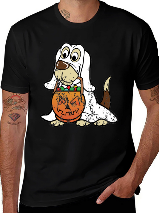 Camiseta Halloween Perro Disfraz Fantasma