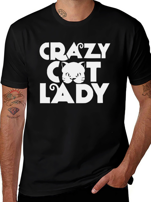Camiseta Negra Crazy Cat Lady