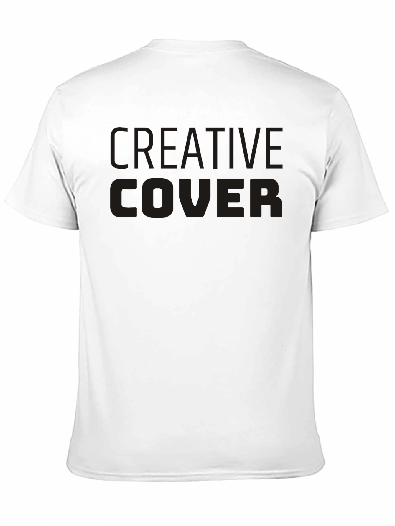 Camiseta Negra Creative Cover Algodón Cómoda Casual
