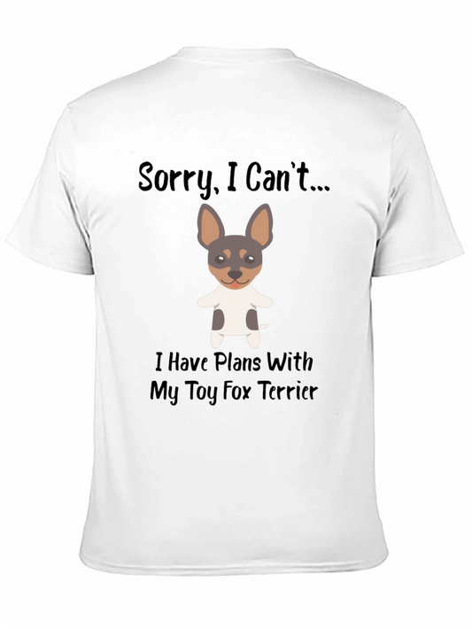 Camiseta Negra con Diseño de Toy Fox Terrier
