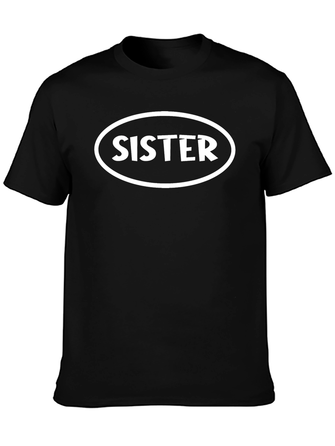 Camiseta Negra con Diseño Sister para Hombre