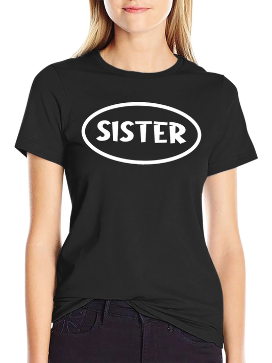 Camiseta Negra con Diseño Sister para Hombre