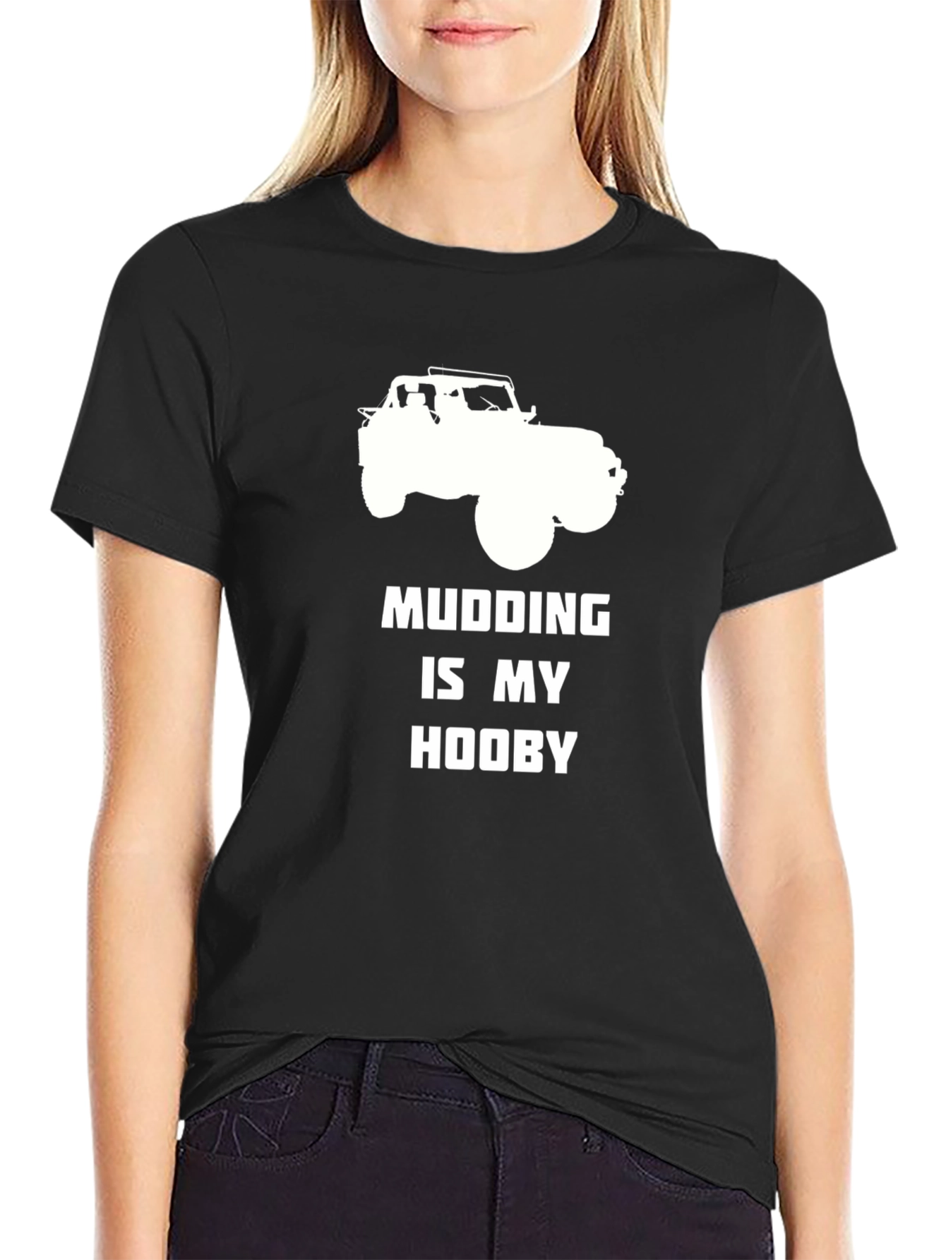Camiseta Negra Mudding is My Hooby