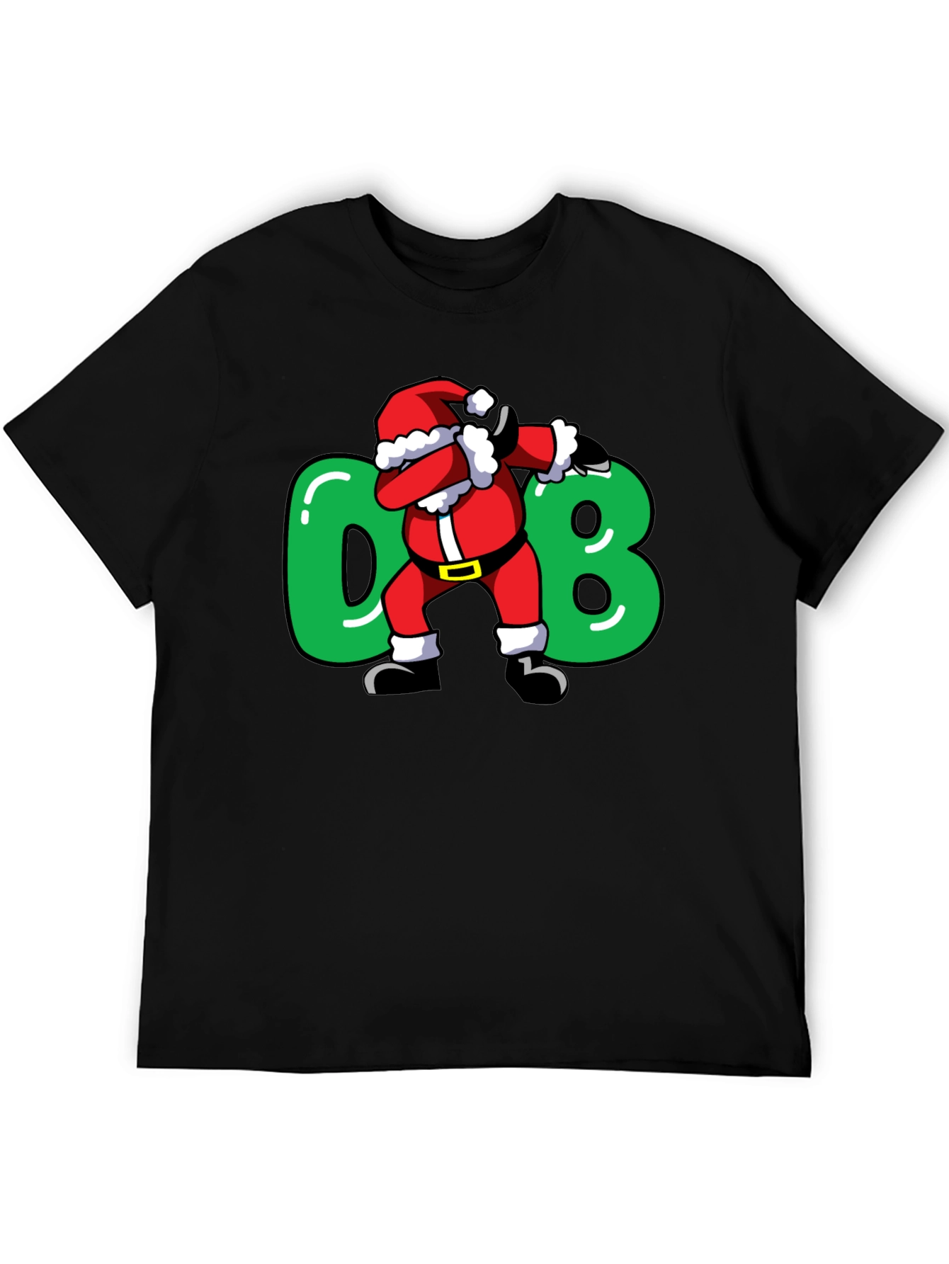 Camiseta Negra Navideña Santa Dab