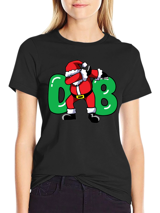 Camiseta Negra Navideña Santa Dab
