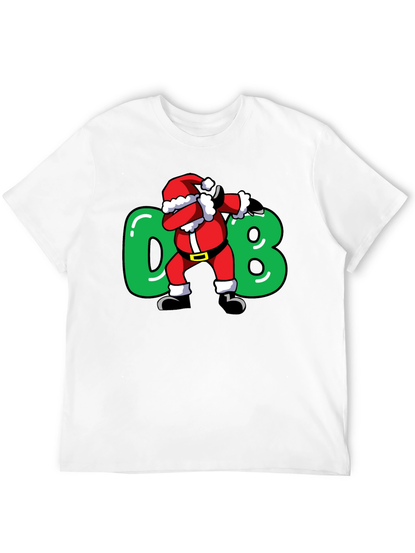 Camiseta Negra Navideña Santa Dab