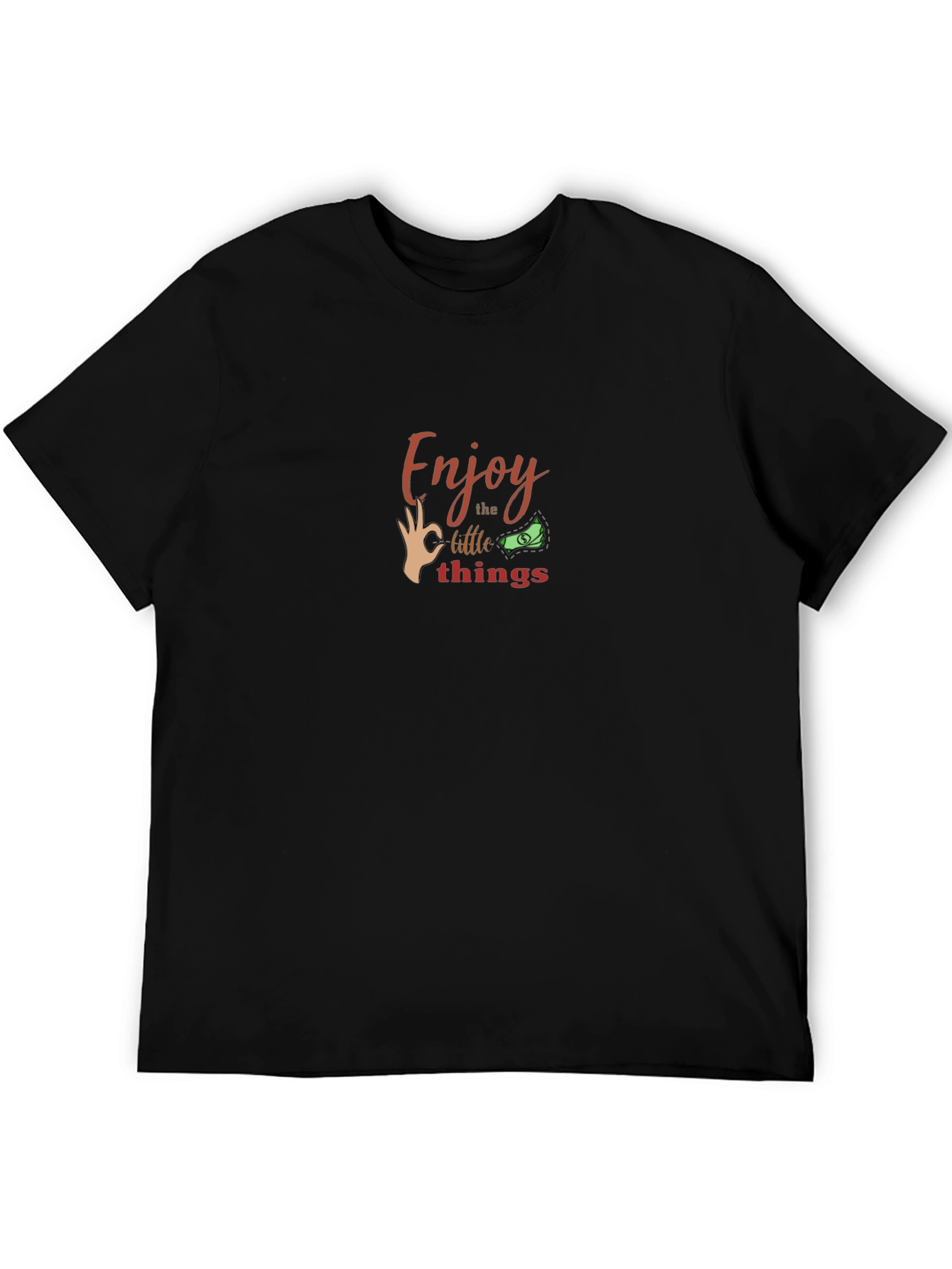 Camiseta Negra Hombre - Disfruta las Pequeñas Cosas