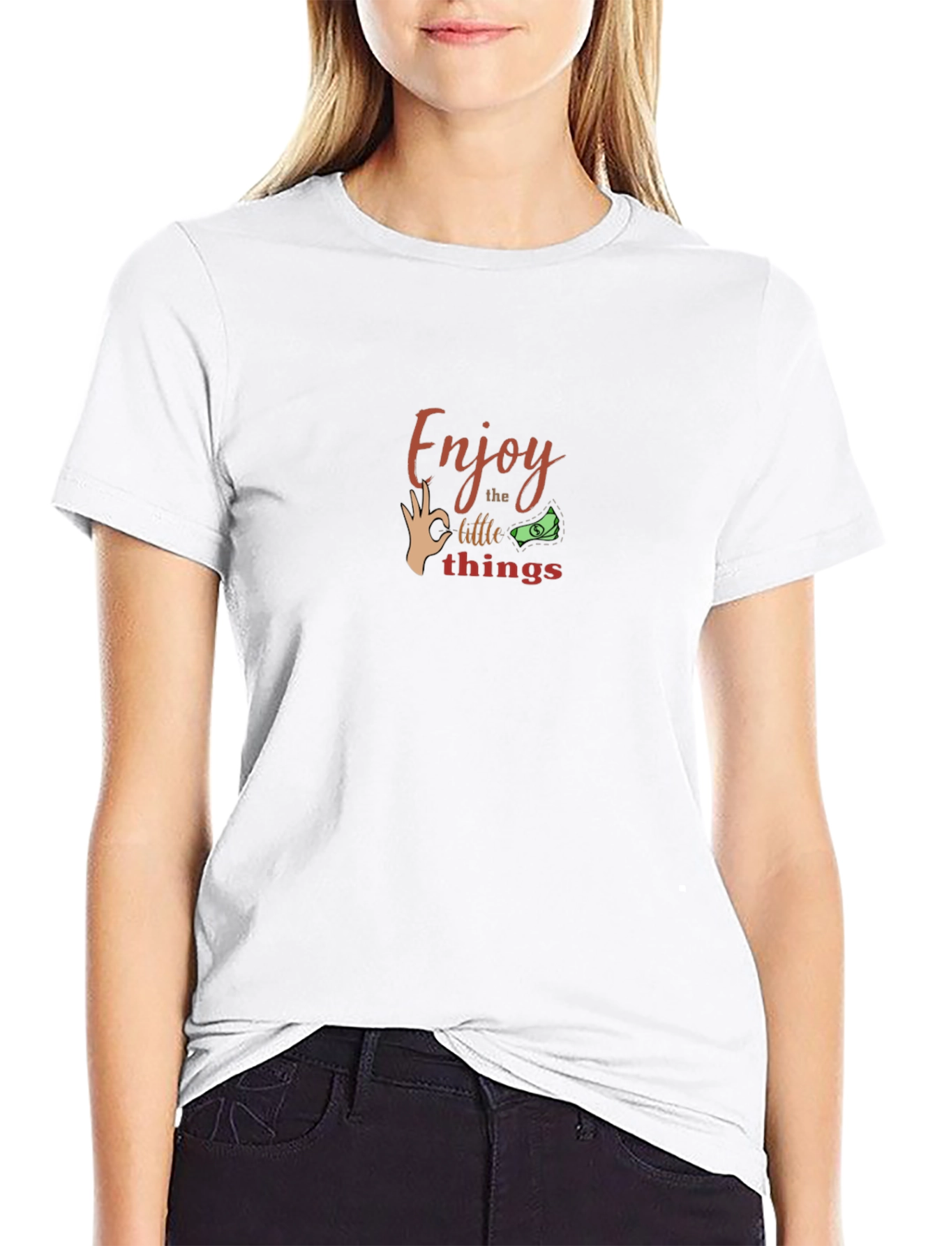 Camiseta Negra Hombre - Disfruta las Pequeñas Cosas