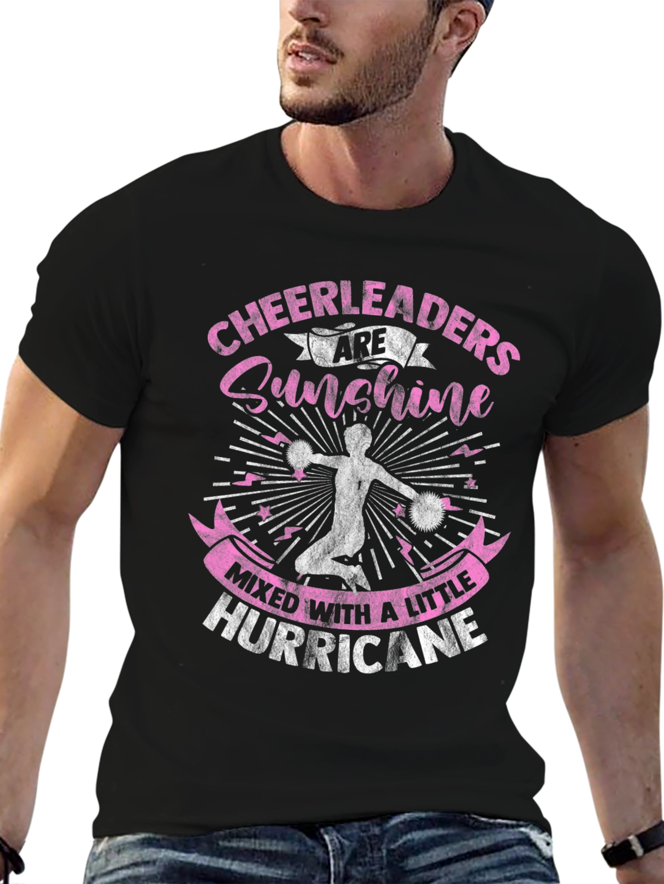 Camiseta Negra Cheerleaders Sunshine Hurricane