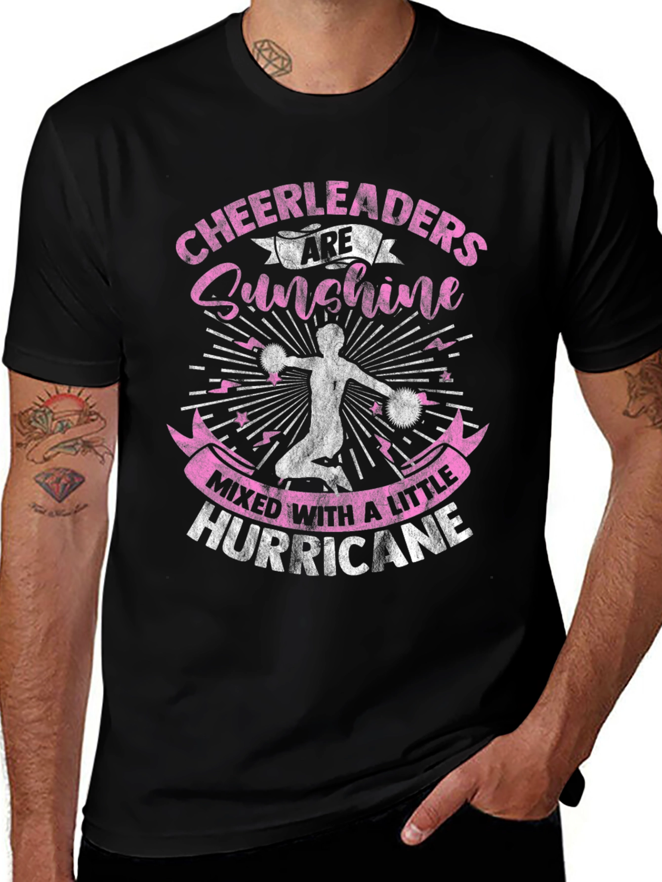 Camiseta Negra Cheerleaders Sunshine Hurricane