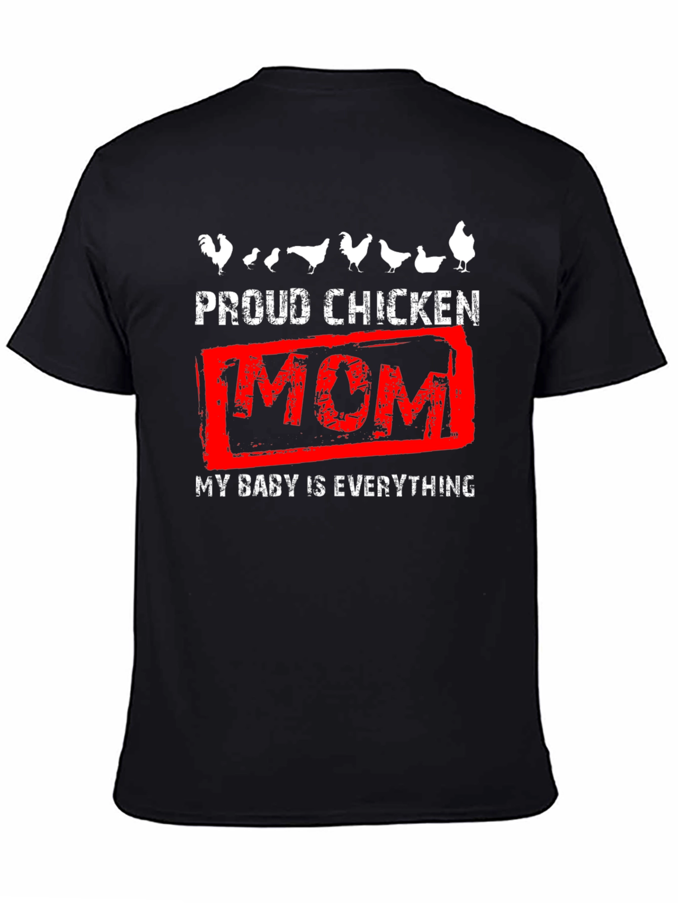 Camiseta Negra Proud Chicken Mom