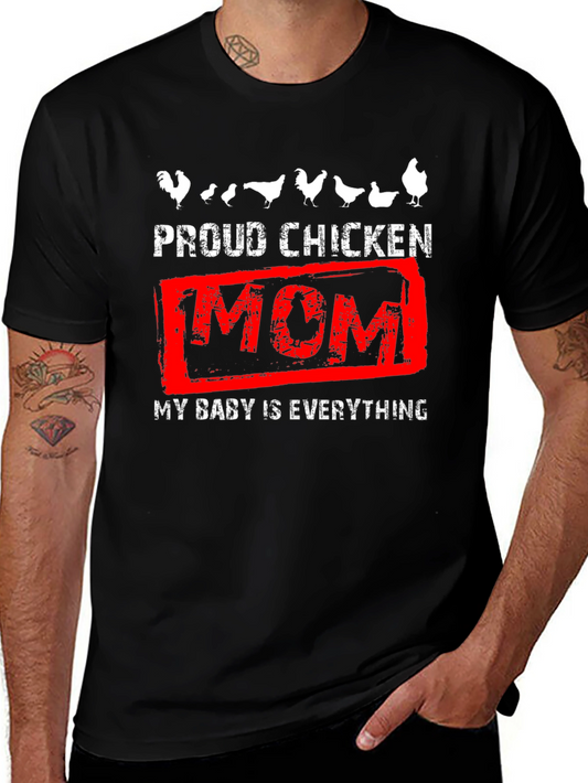 Camiseta Negra Proud Chicken Mom