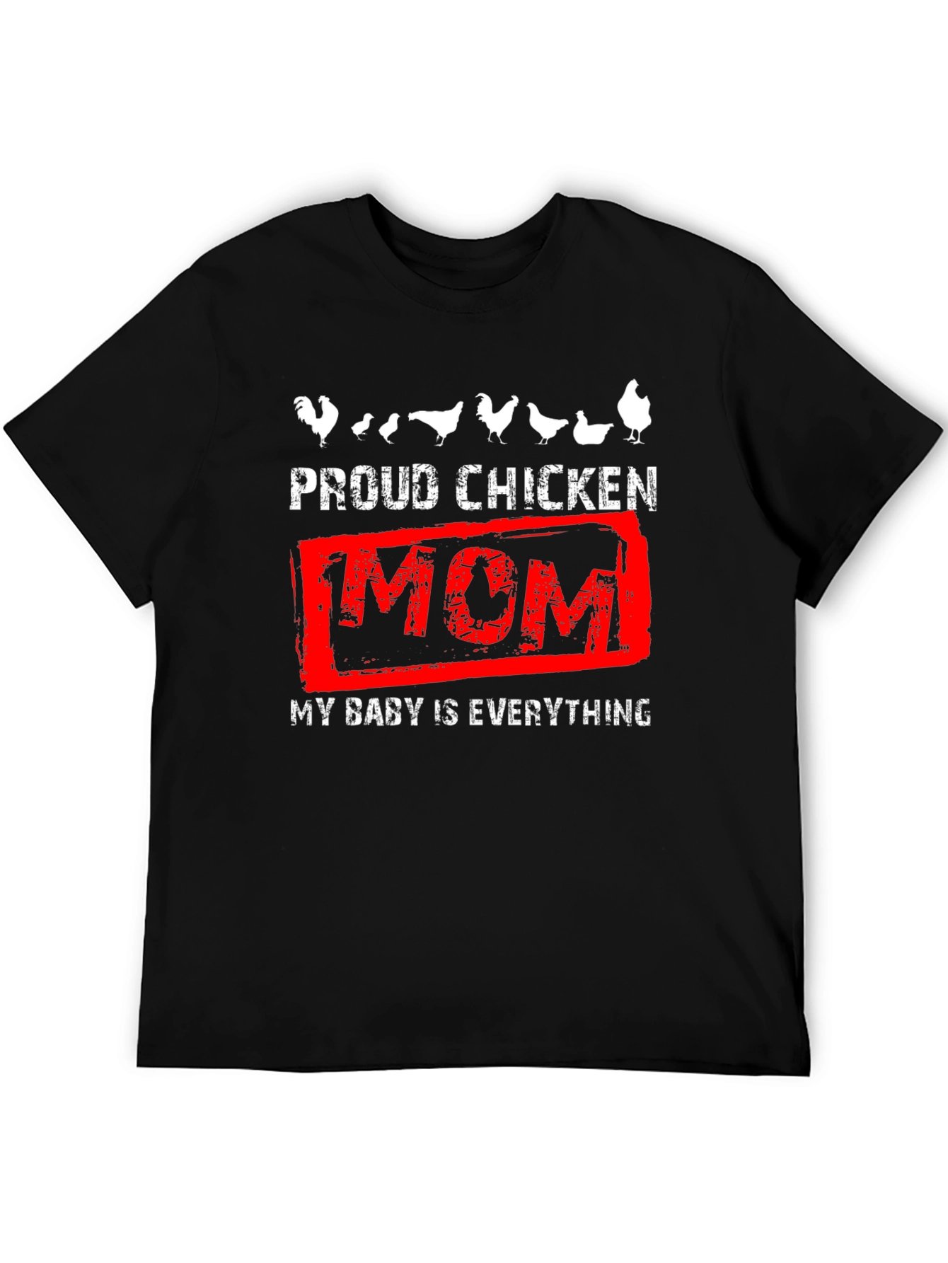 Camiseta Negra Proud Chicken Mom