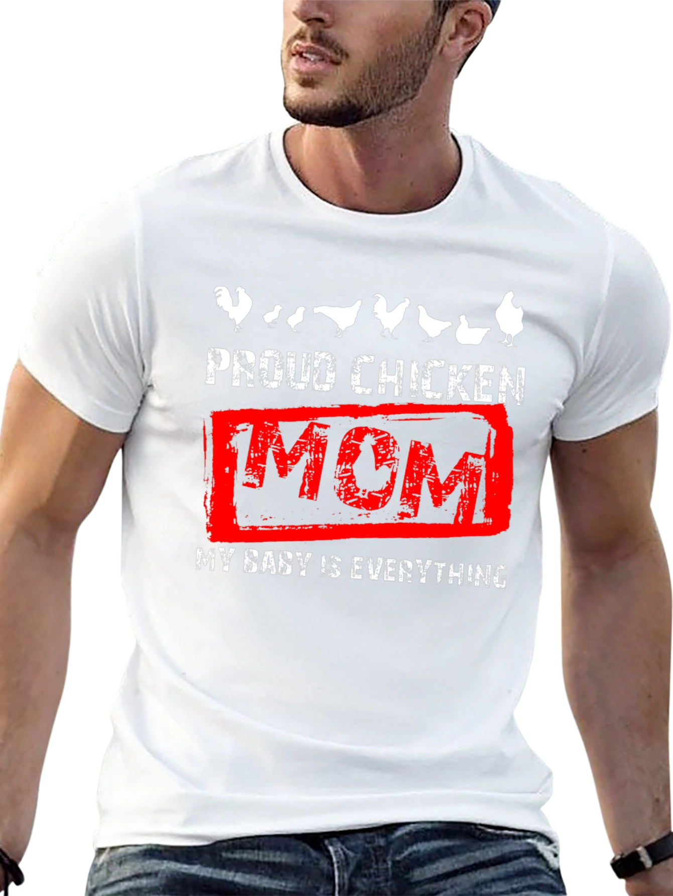 Camiseta Negra Proud Chicken Mom