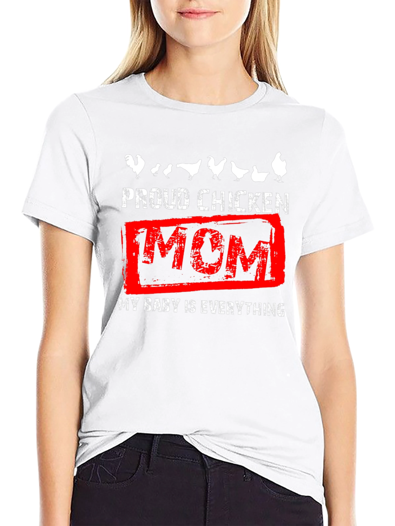 Camiseta Negra Proud Chicken Mom