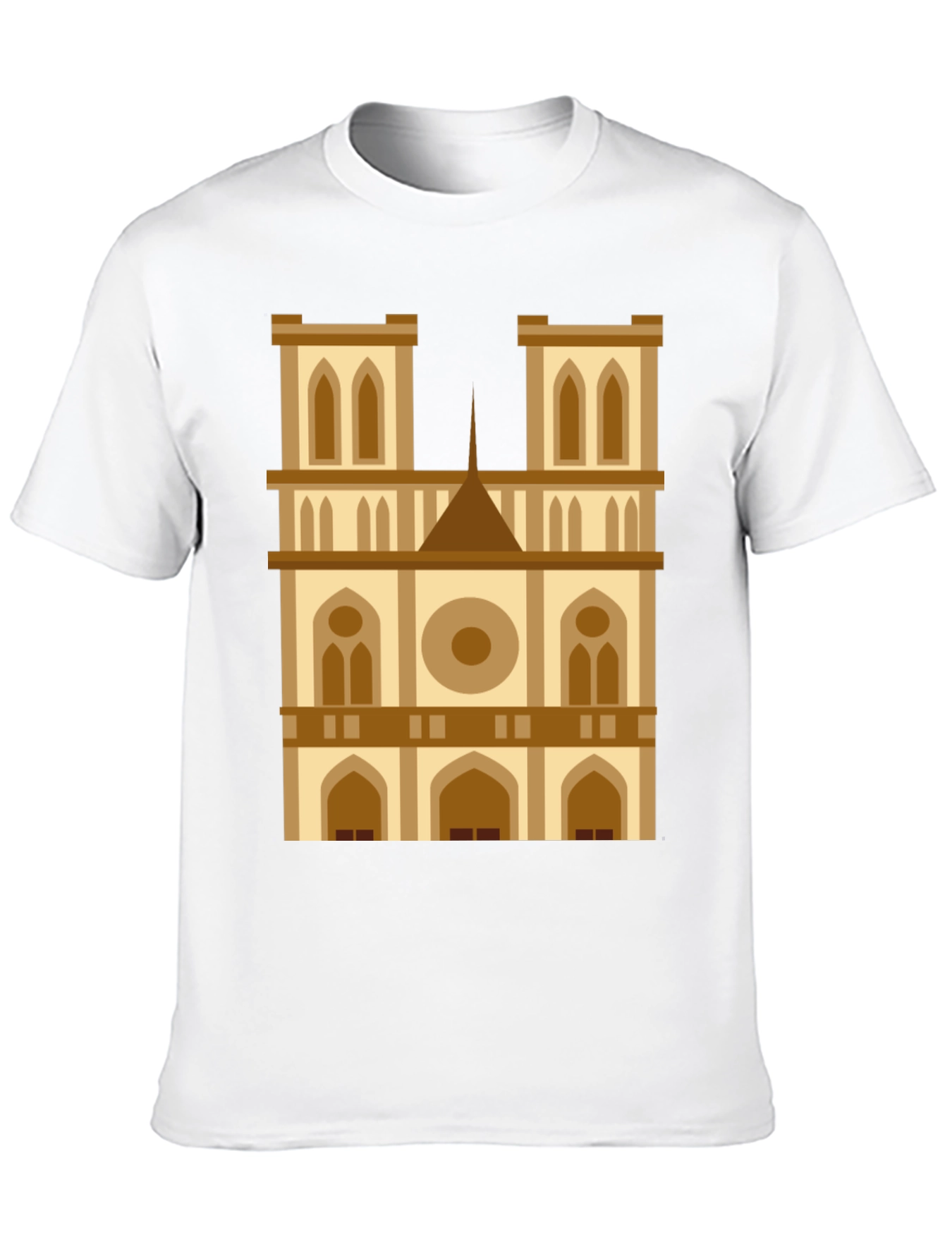 Camiseta Negra con Diseño de Catedral