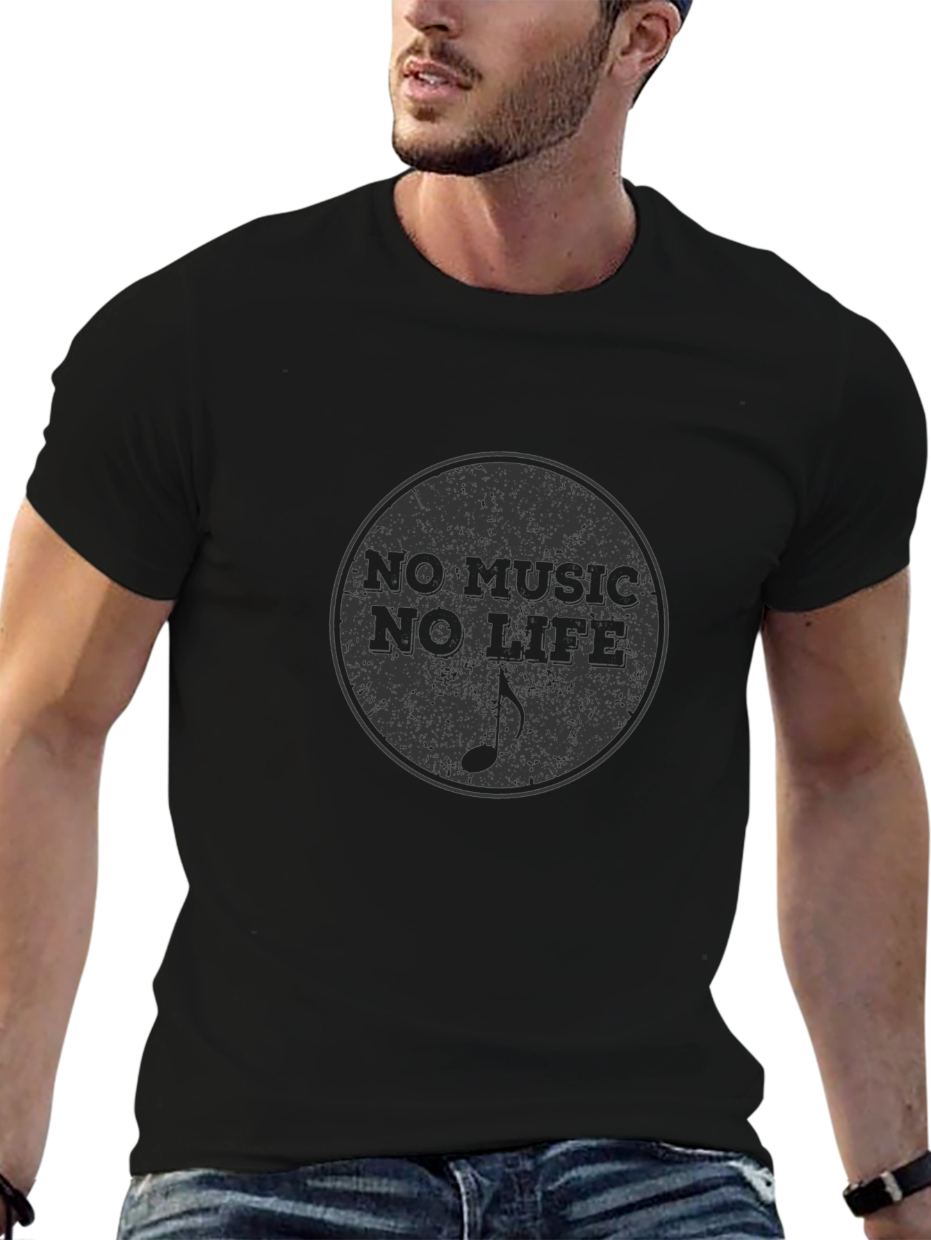 Camiseta Negra No Music No Life