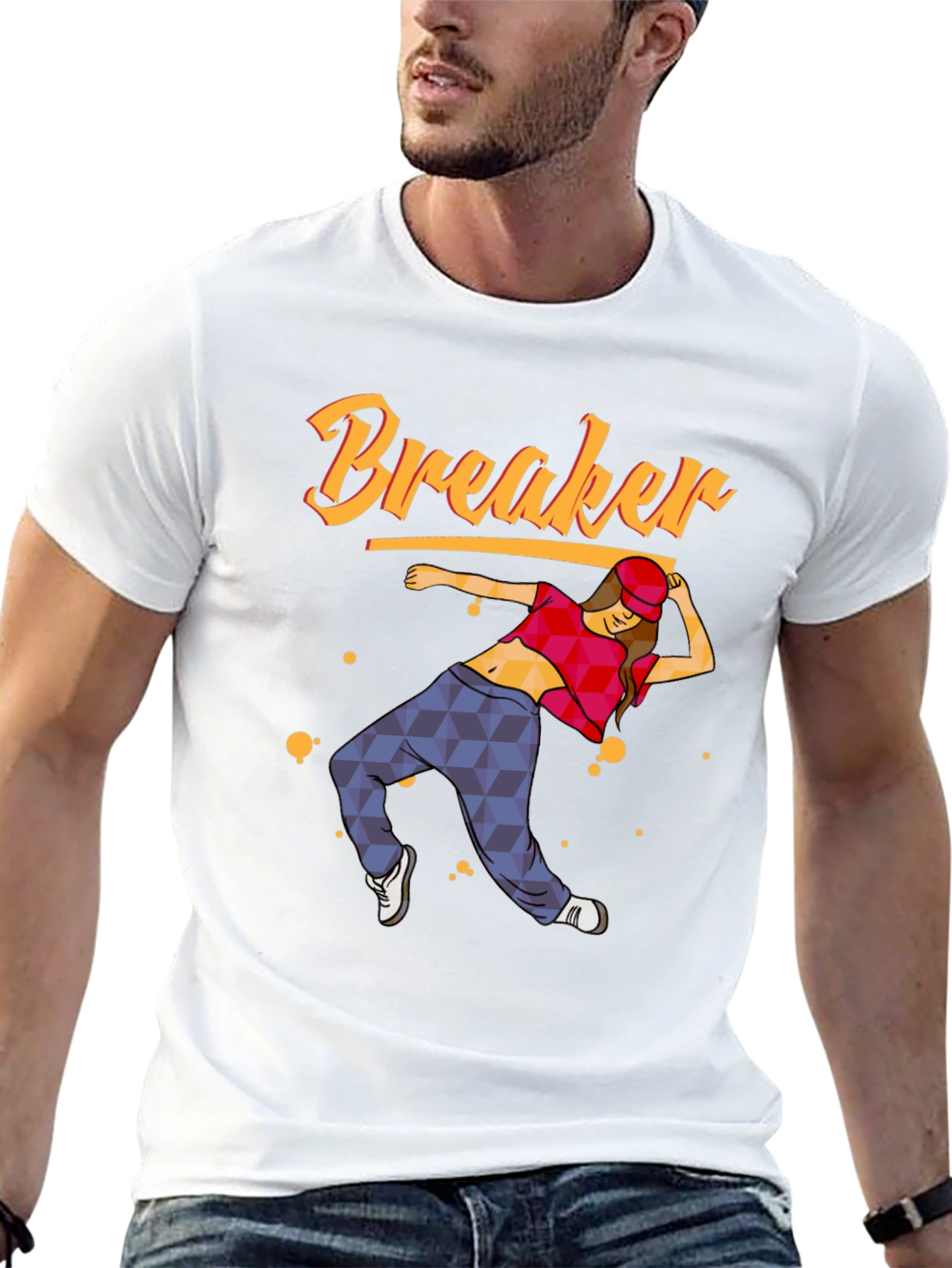 Camiseta Negra con Diseño de Bailarina Breaker