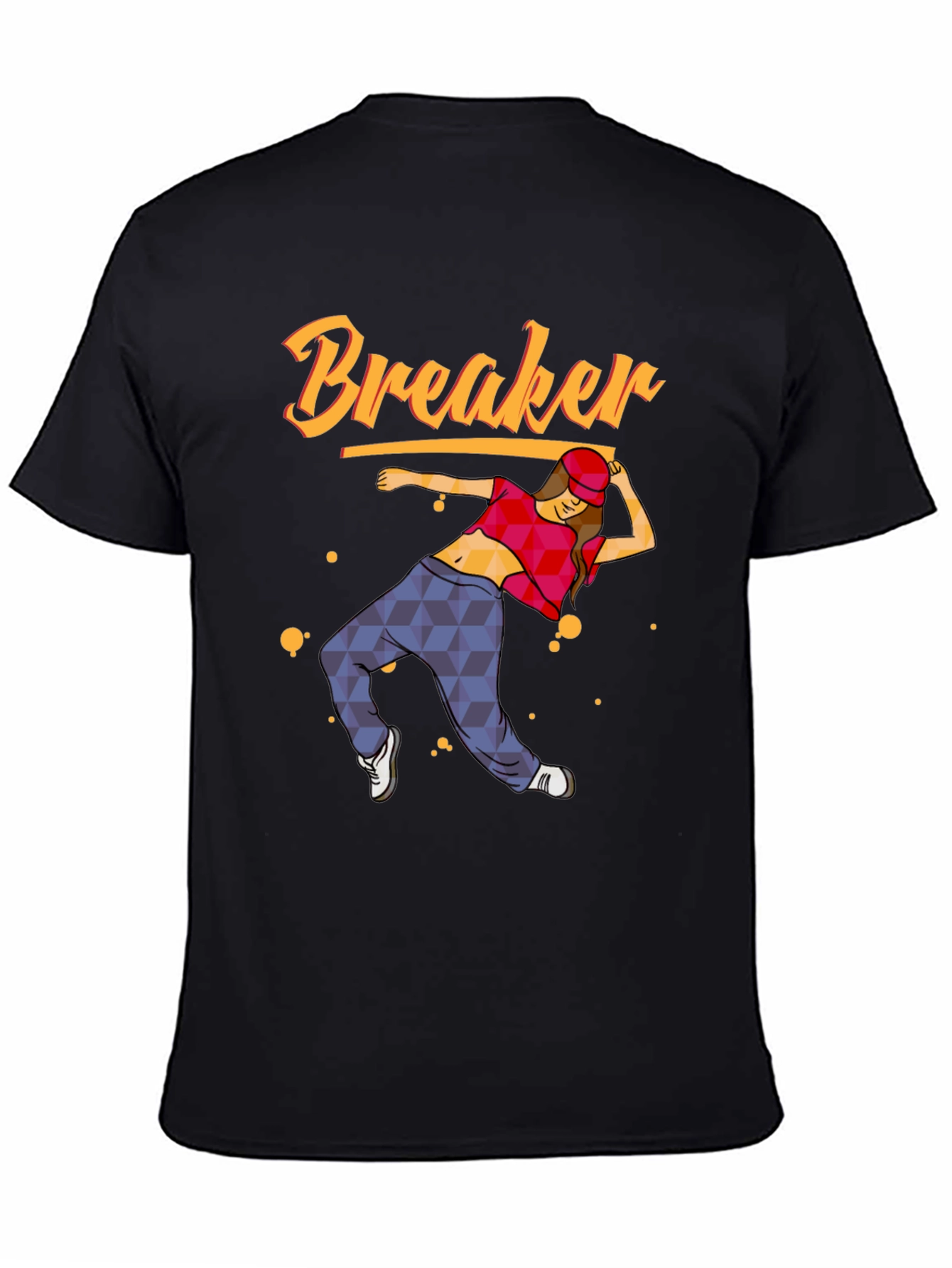 Camiseta Negra con Diseño de Bailarina Breaker
