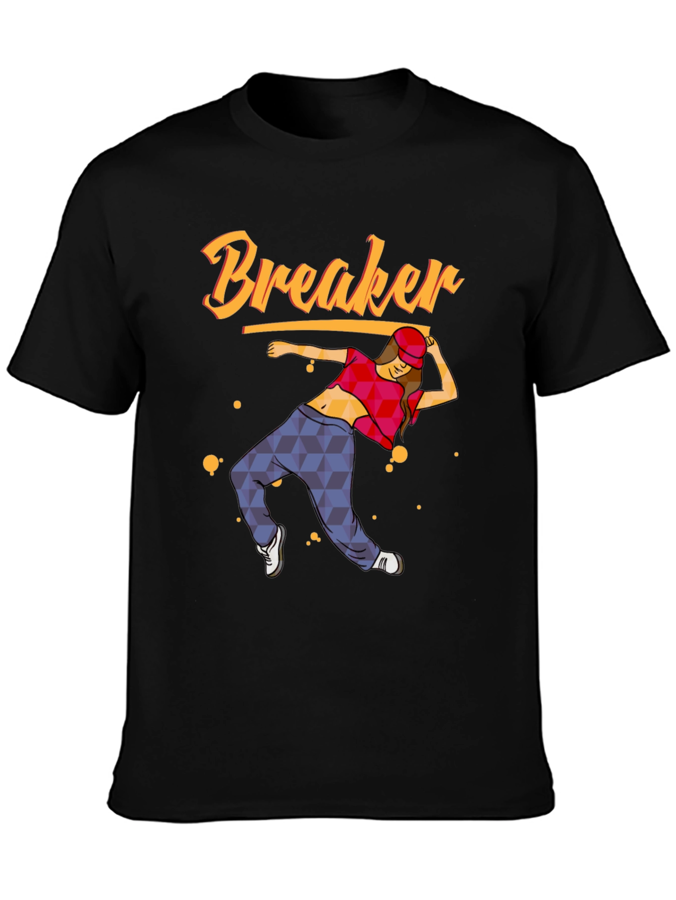 Camiseta Negra con Diseño de Bailarina Breaker