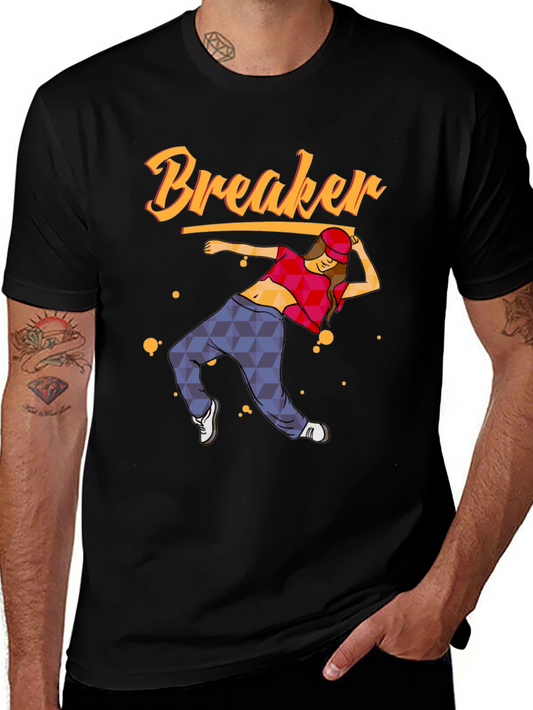 Camiseta Negra con Diseño de Bailarina Breaker