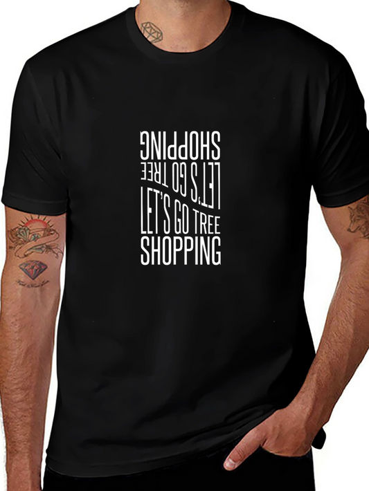 Camiseta Negra Lets Go Tree Shopping