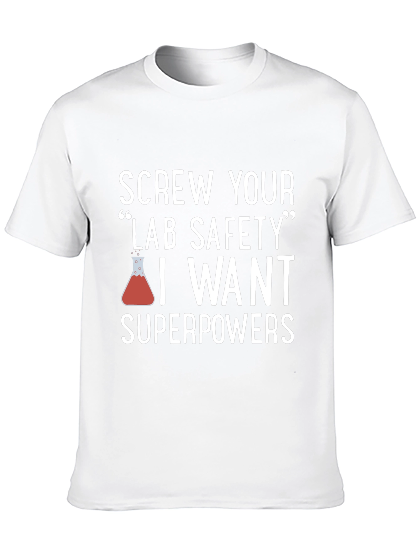 Camiseta Negra con Humor Científico Superpoderes