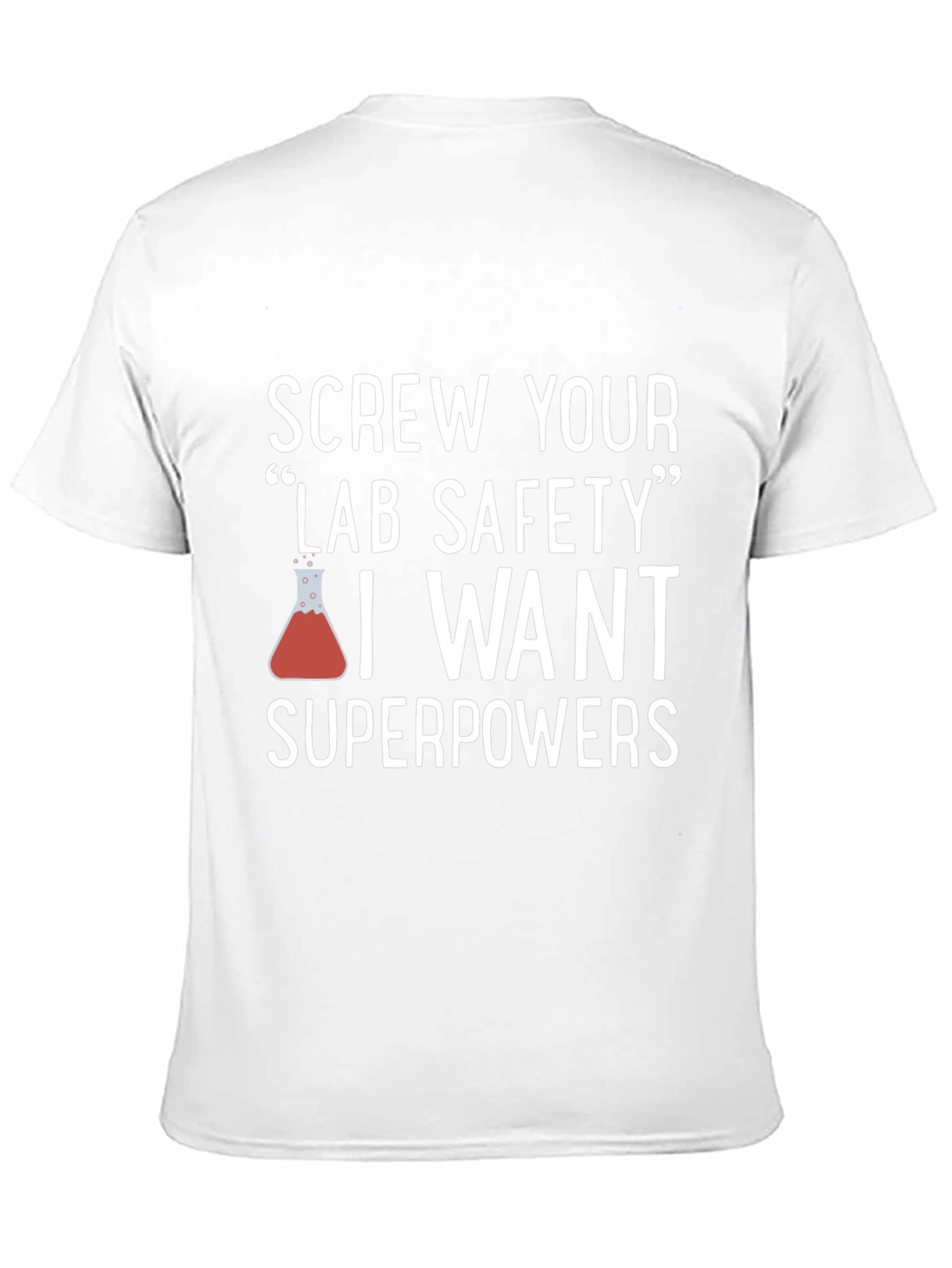 Camiseta Negra con Humor Científico Superpoderes