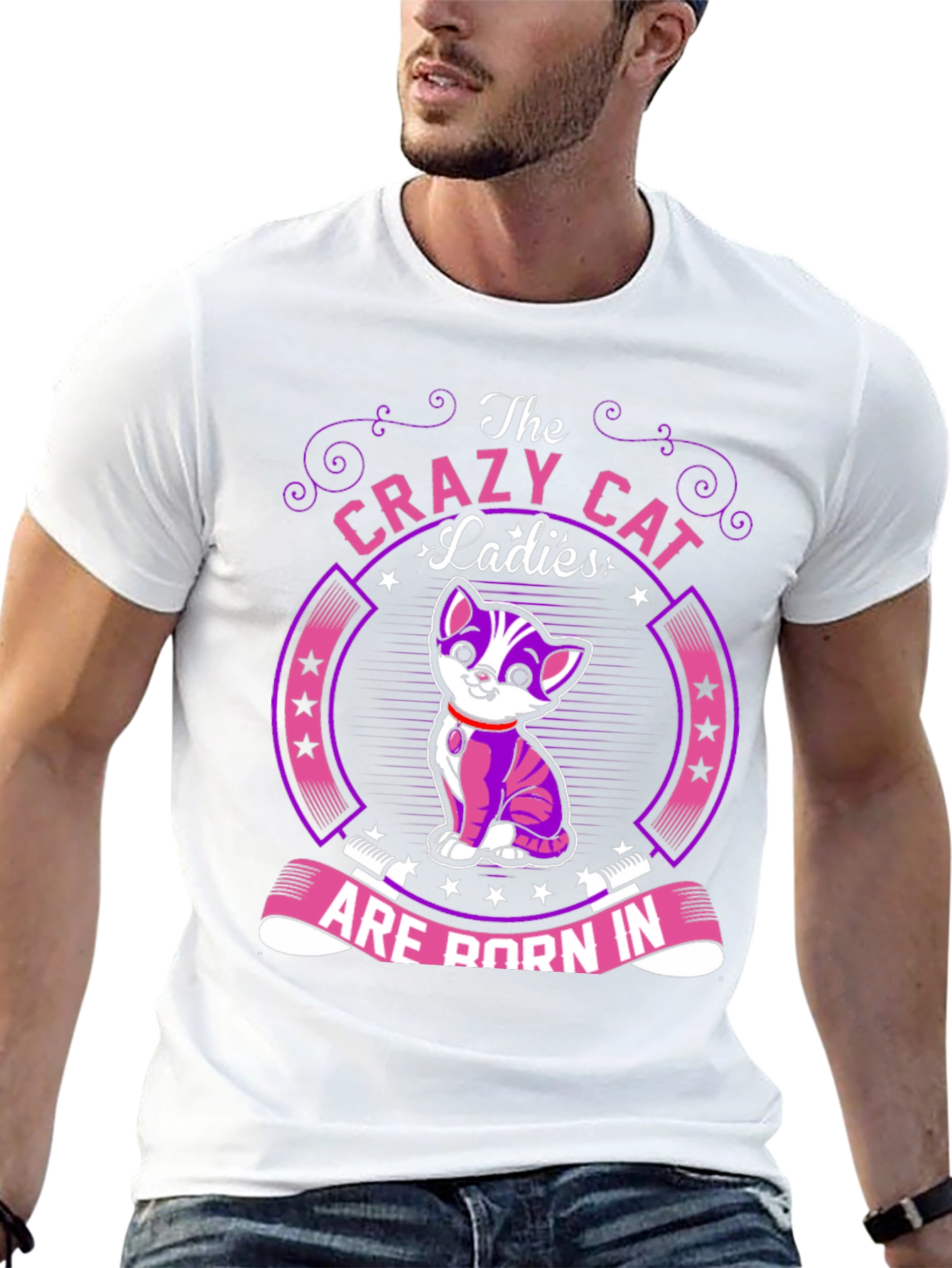 Camiseta Negra Crazy Cat Ladies