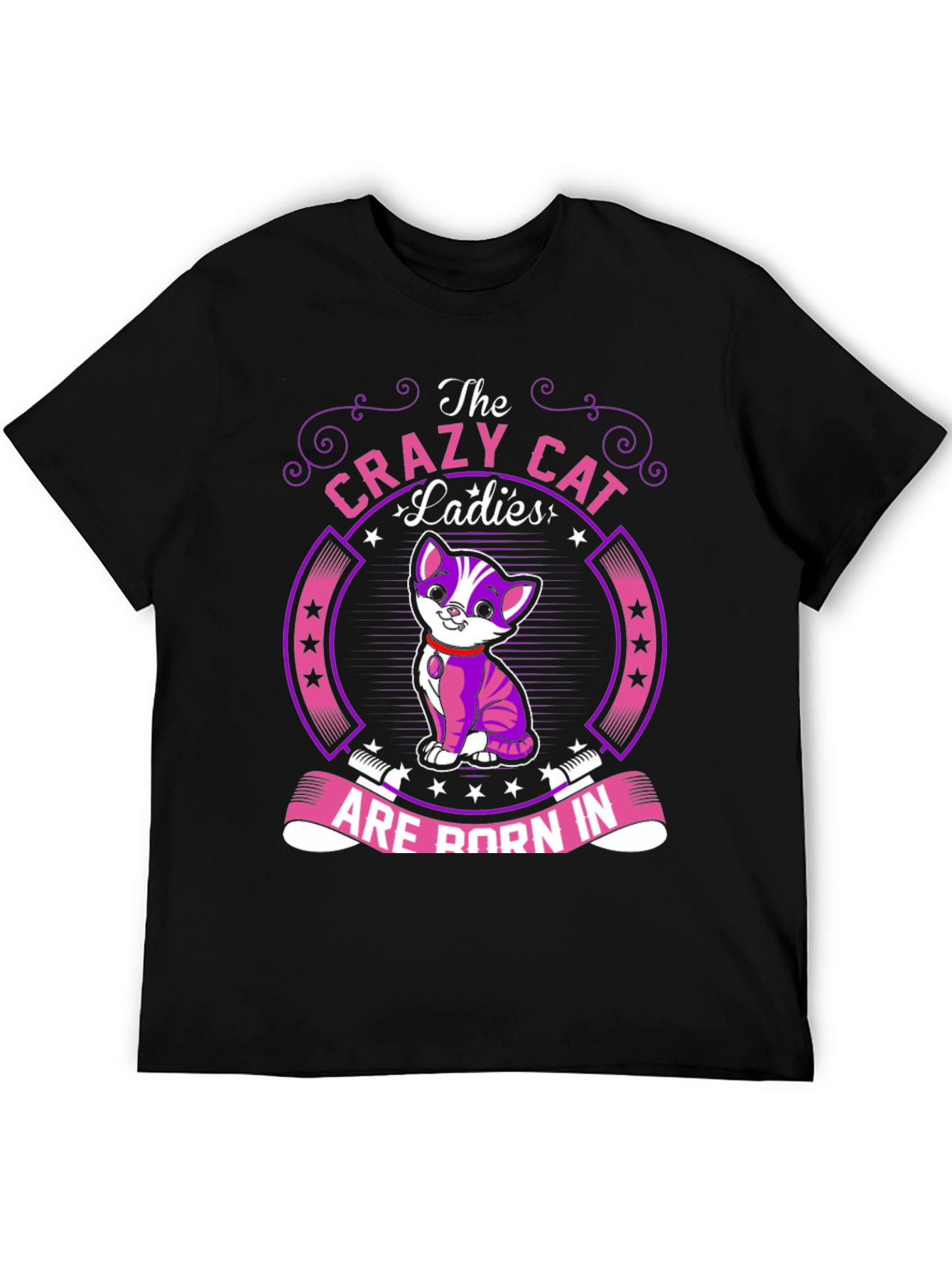 Camiseta Negra Crazy Cat Ladies