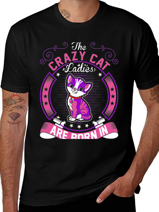 Camiseta Negra Crazy Cat Ladies