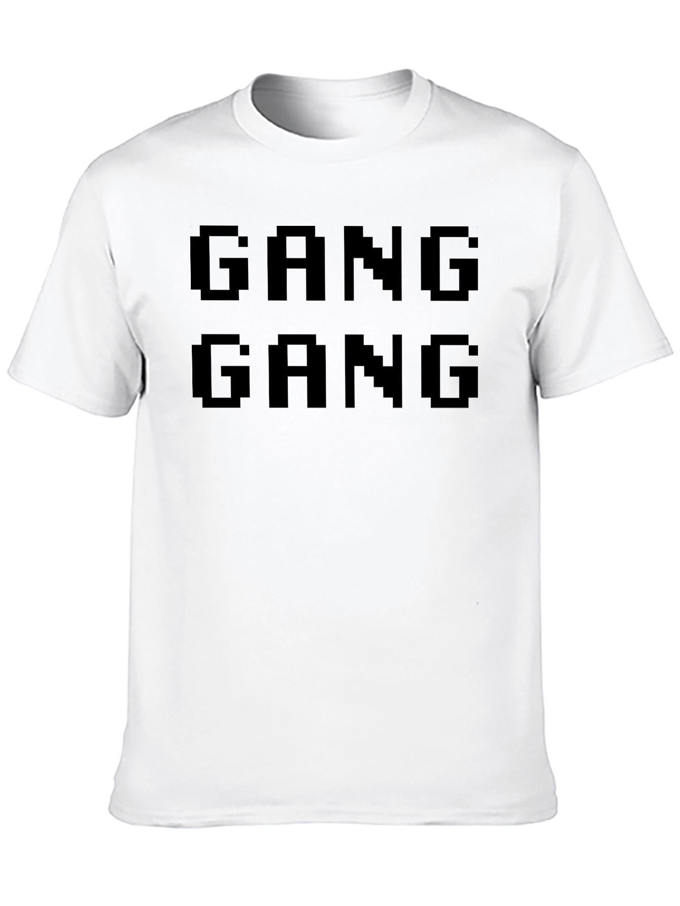 Camiseta Negra Gang Gang Estilo Pixel Art